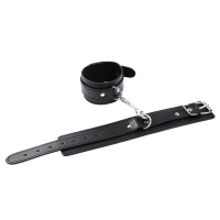 Поножи черные классические с карабином Поножи черные классические с карабином