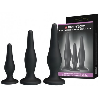 Набор силиконовых анальных пробок Beginners Mini Anal Kit