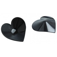 Черные металлические пэстисы сердечки