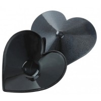 Черные металлические пэстисы сердечки