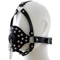 БДСМ маска на лицо с кляпом-затычкой