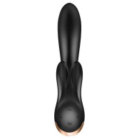Смарт-вибратор с клиторальным стимулятором Satisfyer Double Flex черный Смарт-вибратор с клиторальным стимулятором Satisfyer Double Flex черный