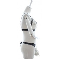 Лакированный БДСМ комплект с цепями Лакированный БДСМ комплект с цепями