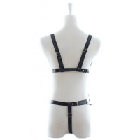 Лакированный БДСМ комплект с цепями Лакированный БДСМ комплект с цепями