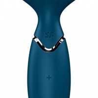 Перезаряжаемый мини-массажер с вибрацией Satisfyer Mini Wand-er синий