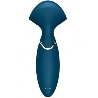 Перезаряжаемый мини-массажер с вибрацией Satisfyer Mini Wand-er синий