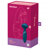 Перезаряжаемый мини-массажер с вибрацией Satisfyer Mini Wand-er синий
