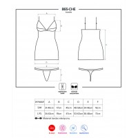 Соблазнительная полупрозрачная сорочка с трусиками-стрингами S/M Соблазнительная полупрозрачная сорочка с трусиками-стрингами S/M