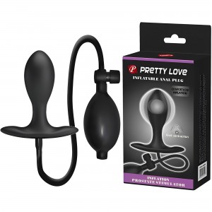 Расширяющаяся анальная пробка со смещенным центром тяжести Pretty Love Inflatable Anal Plug
