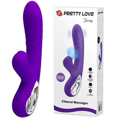 Вибратор с вакуумно-волновым стимулятором клитора Pretty love Jersey