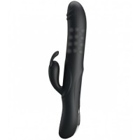 Вибратор Pretty Love Colin с клиторальным стимулятором и функцией вращения ствола