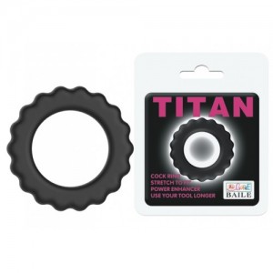 Черное эрекционное кольцо Titan