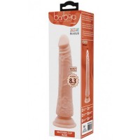 Гнущийся фаллоимитатор с хребтом на присоске 20 см