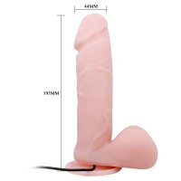 Вибратор с мошонкой на присоске 20 см