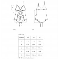 Соблазнительное кружевное боди с доступом Slevika L/XL