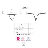 Пикантные кружевные трусики с открытым доступом Contica L/XL Пикантные кружевные трусики с открытым доступом Contica L/XL