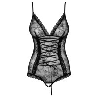 Соблазнительное кружевное боди с доступом Slevika L/XL