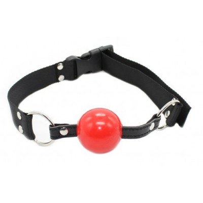 Силиконовый красный кляп на текстильном ремне Силиконовый красный кляп на текстильном ремне