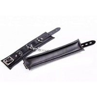 Черные БДСМ наручники с цепью