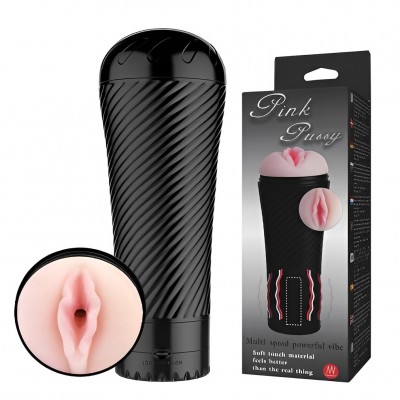 Мастурбатор-вагина с вибро в колбе Pink Lady Мастурбатор-вагина с вибро в колбе Pink Lady