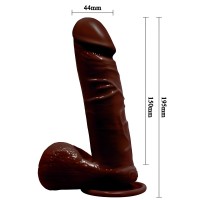 Вибратор реалистичный на присоске мулат 20 см Вибратор реалистичный на присоске мулат 20 см