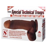 Вибратор реалистичный на присоске мулат 20 см Вибратор реалистичный на присоске мулат 20 см