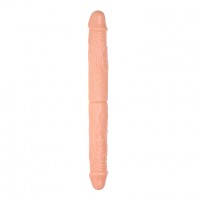Двойной эластичный фаллос телесного цвета 36 см Двойной эластичный фаллос телесного цвета 36 см
