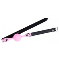 Силиконовый розовый кляп-шарик на ремне Силиконовый розовый кляп-шарик на ремне