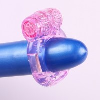Эрекционное вибро-кольцо с презервативом Vibrator & Condom
