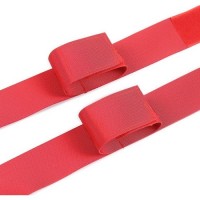 Фиксаторы рук к бёдрам красные на липучке Фиксаторы рук к бёдрам красные на липучке