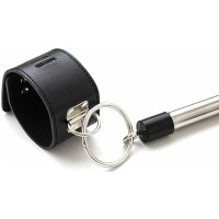 Длинная бондажная распорка с черными оковами 50 см