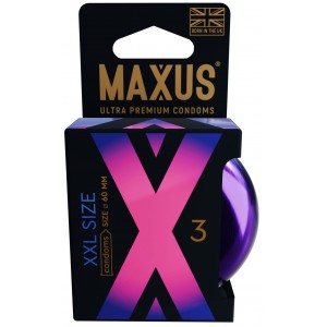 Презервативы Maxus XXL увеличенного размера в металлическом кейсе 3 шт