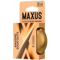 Презервативы Maxus Amazing 2000 Dots точечные в металлическом кейсе 3 шт