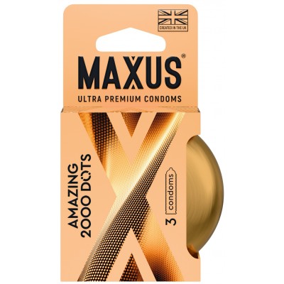 Презервативы Maxus Amazing 2000 Dots точечные в металлическом кейсе 3 шт