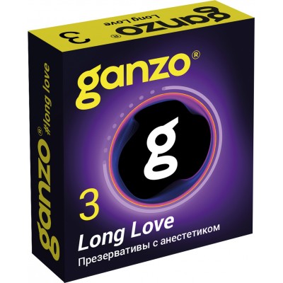 Презервативы Ganzo Long Love с анестезирующим эффектом 3 шт