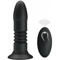 Анальная вибровтулка Mr Play с поступательными движениями и беспроводным управлением