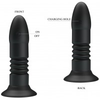 Анальная вибровтулка Mr Play с поступательными движениями и беспроводным управлением