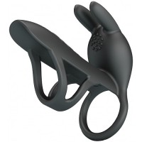 Вибронасадка на пенис с двойным эрекционным кольцом Vibrating Penis Sleeve Matty