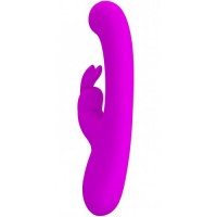 Перезаряжаемый вибратор с клиторальным стимулятором и LED-экраном Pretty Love Lamar розовый