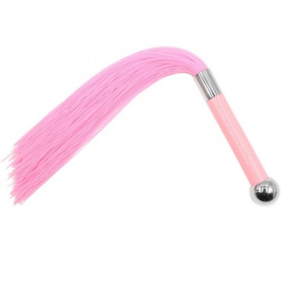Розовая плеть с силиконовыми хвостами 42 см Розовая плеть с силиконовыми хвостами 42 см