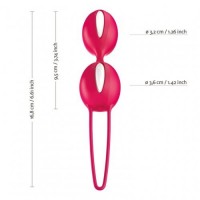 Вагинальные шарики Fun Factory Smartballs Duo красно-белые