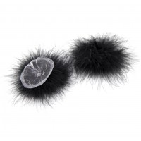 Черные пэстисы для груди с пушком Черные пэстисы для груди с пушком