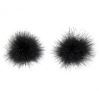 Черные пэстисы для груди с пушком Черные пэстисы для груди с пушком