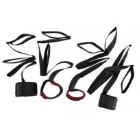 Черно-красный набор для бондажа к кровати Bondage Set