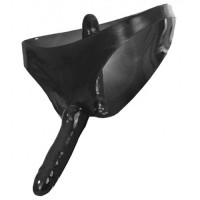 Латексные трусики с двумя фаллоимитаторами Latex-Slip mit Fach-Dildo S-L