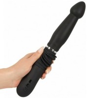Анальный вибратор черного цвета с поступательными движениями Push it Анальный вибратор черного цвета с поступательными движениями Push it