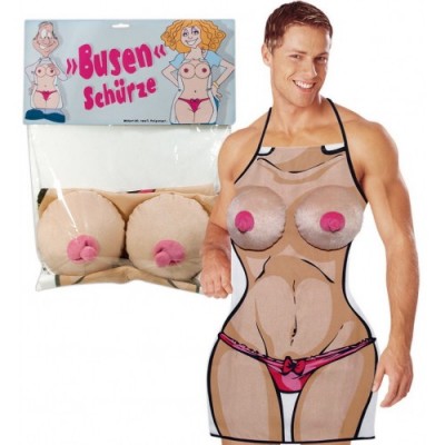 Кухонный фартук с объемной плюшевой грудью Busen