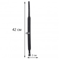 Чёрный ошейник декорированный металлическим колокольчиком Чёрный ошейник декорированный металлическим колокольчиком