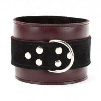 Наручники из натуральной кожи бордо