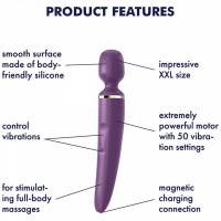 Перезаряжаемый вибромассажер Satisfyer Wand-er Women фиолетовый